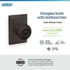 image:imageSchlage F40 GEO 622 ADD Georgian Door Knob with Addison Trim Bed amp Bath Privacy Lock Matte BlackAged Bronze
