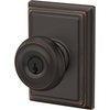 image:imageSchlage F40 GEO 622 ADD Georgian Door Knob with Addison Trim Bed amp Bath Privacy Lock Matte BlackAged Bronze