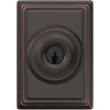 image:imageSchlage F40 GEO 622 ADD Georgian Door Knob with Addison Trim Bed amp Bath Privacy Lock Matte BlackAged Bronze