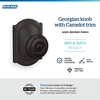 image:imageSchlage F40 GEO 622 ADD Georgian Door Knob with Addison Trim Bed amp Bath Privacy Lock Matte BlackAged Bronze