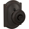 image:imageSchlage F40 GEO 622 ADD Georgian Door Knob with Addison Trim Bed amp Bath Privacy Lock Matte BlackAged Bronze