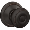 image:imageSchlage F40 GEO 622 ADD Georgian Door Knob with Addison Trim Bed amp Bath Privacy Lock Matte BlackAged Bronze