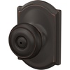image:imageSchlage F40 GEO 622 ADD Georgian Door Knob with Addison Trim Bed amp Bath Privacy Lock Matte BlackAged Bronze