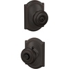image:imageSchlage F40 GEO 622 ADD Georgian Door Knob with Addison Trim Bed amp Bath Privacy Lock Matte BlackAged Bronze