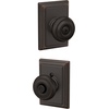 image:imageSchlage F40 GEO 622 ADD Georgian Door Knob with Addison Trim Bed amp Bath Privacy Lock Matte BlackAged Bronze