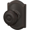 image:imageSchlage F40 GEO 622 ADD Georgian Door Knob with Addison Trim Bed amp Bath Privacy Lock Matte BlackAged Bronze