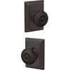image:imageSchlage F40 GEO 622 ADD Georgian Door Knob with Addison Trim Bed amp Bath Privacy Lock Matte BlackAged Bronze