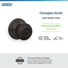 image:imageSchlage F40 GEO 622 ADD Georgian Door Knob with Addison Trim Bed amp Bath Privacy Lock Matte BlackAged Bronze