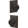 image:imageSchlage F40 GEO 622 ADD Georgian Door Knob with Addison Trim Bed amp Bath Privacy Lock Matte BlackAged Bronze