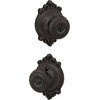 image:imageSchlage F40 GEO 622 ADD Georgian Door Knob with Addison Trim Bed amp Bath Privacy Lock Matte BlackAged Bronze