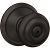 image:imageSchlage F40 GEO 622 ADD Georgian Door Knob with Addison Trim Bed amp Bath Privacy Lock Matte BlackAged Bronze