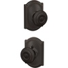 image:imageSchlage F40 GEO 622 ADD Georgian Door Knob with Addison Trim Bed amp Bath Privacy Lock Matte BlackAged Bronze