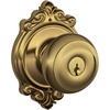 image:imageSchlage F40 GEO 622 ADD Georgian Door Knob with Addison Trim Bed amp Bath Privacy Lock Matte BlackAntique Brass