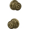 image:imageSchlage F40 GEO 622 ADD Georgian Door Knob with Addison Trim Bed amp Bath Privacy Lock Matte BlackAntique Brass