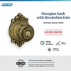 image:imageSchlage F40 GEO 622 ADD Georgian Door Knob with Addison Trim Bed amp Bath Privacy Lock Matte BlackAntique Brass