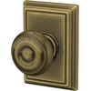image:imageSchlage F40 GEO 622 ADD Georgian Door Knob with Addison Trim Bed amp Bath Privacy Lock Matte BlackAntique Brass