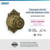 image:imageSchlage F40 GEO 622 ADD Georgian Door Knob with Addison Trim Bed amp Bath Privacy Lock Matte BlackAntique Brass