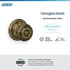 image:imageSchlage F40 GEO 622 ADD Georgian Door Knob with Addison Trim Bed amp Bath Privacy Lock Matte BlackAntique Brass