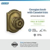 image:imageSchlage F40 GEO 622 ADD Georgian Door Knob with Addison Trim Bed amp Bath Privacy Lock Matte BlackAntique Brass