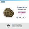 image:imageSchlage F40 GEO 622 ADD Georgian Door Knob with Addison Trim Bed amp Bath Privacy Lock Matte BlackAntique Brass