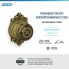 image:imageSchlage F40 GEO 622 ADD Georgian Door Knob with Addison Trim Bed amp Bath Privacy Lock Matte BlackAntique Brass