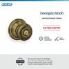 image:imageSchlage F40 GEO 622 ADD Georgian Door Knob with Addison Trim Bed amp Bath Privacy Lock Matte BlackAntique Brass