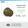 image:imageSchlage F40 GEO 622 ADD Georgian Door Knob with Addison Trim Bed amp Bath Privacy Lock Matte BlackAntique Brass