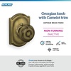 image:imageSchlage F40 GEO 622 ADD Georgian Door Knob with Addison Trim Bed amp Bath Privacy Lock Matte BlackAntique Brass