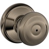 image:imageSchlage F40 GEO 622 ADD Georgian Door Knob with Addison Trim Bed amp Bath Privacy Lock Matte BlackAntique Pewter