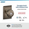image:imageSchlage F40 GEO 622 ADD Georgian Door Knob with Addison Trim Bed amp Bath Privacy Lock Matte BlackAntique Pewter