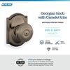 image:imageSchlage F40 GEO 622 ADD Georgian Door Knob with Addison Trim Bed amp Bath Privacy Lock Matte BlackAntique Pewter