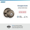 image:imageSchlage F40 GEO 622 ADD Georgian Door Knob with Addison Trim Bed amp Bath Privacy Lock Matte BlackAntique Pewter