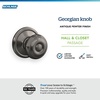 image:imageSchlage F40 GEO 622 ADD Georgian Door Knob with Addison Trim Bed amp Bath Privacy Lock Matte BlackAntique Pewter