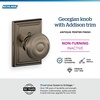image:imageSchlage F40 GEO 622 ADD Georgian Door Knob with Addison Trim Bed amp Bath Privacy Lock Matte BlackAntique Pewter