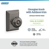 image:imageSchlage F40 GEO 622 ADD Georgian Door Knob with Addison Trim Bed amp Bath Privacy Lock Matte BlackAntique Pewter