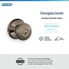 image:imageSchlage F40 GEO 622 ADD Georgian Door Knob with Addison Trim Bed amp Bath Privacy Lock Matte BlackAntique Pewter