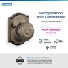 image:imageSchlage F40 GEO 622 ADD Georgian Door Knob with Addison Trim Bed amp Bath Privacy Lock Matte BlackAntique Pewter