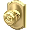 image:imageSchlage F40 GEO 622 ADD Georgian Door Knob with Addison Trim Bed amp Bath Privacy Lock Matte BlackBright Brass