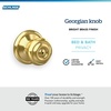 image:imageSchlage F40 GEO 622 ADD Georgian Door Knob with Addison Trim Bed amp Bath Privacy Lock Matte BlackBright Brass