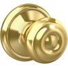 image:imageSchlage F40 GEO 622 ADD Georgian Door Knob with Addison Trim Bed amp Bath Privacy Lock Matte BlackBright Brass