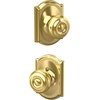 image:imageSchlage F40 GEO 622 ADD Georgian Door Knob with Addison Trim Bed amp Bath Privacy Lock Matte BlackBright Brass