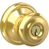 image:imageSchlage F40 GEO 622 ADD Georgian Door Knob with Addison Trim Bed amp Bath Privacy Lock Matte BlackBright Brass