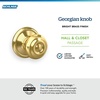 image:imageSchlage F40 GEO 622 ADD Georgian Door Knob with Addison Trim Bed amp Bath Privacy Lock Matte BlackBright Brass