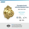 image:imageSchlage F40 GEO 622 ADD Georgian Door Knob with Addison Trim Bed amp Bath Privacy Lock Matte BlackBright Brass