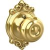 image:imageSchlage F40 GEO 622 ADD Georgian Door Knob with Addison Trim Bed amp Bath Privacy Lock Matte BlackBright Brass
