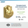 image:imageSchlage F40 GEO 622 ADD Georgian Door Knob with Addison Trim Bed amp Bath Privacy Lock Matte BlackBright Brass