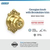 image:imageSchlage F40 GEO 622 ADD Georgian Door Knob with Addison Trim Bed amp Bath Privacy Lock Matte BlackBright Brass
