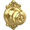 image:imageSchlage F40 GEO 622 ADD Georgian Door Knob with Addison Trim Bed amp Bath Privacy Lock Matte BlackBright Brass