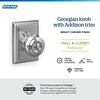 image:imageSchlage F40 GEO 622 ADD Georgian Door Knob with Addison Trim Bed amp Bath Privacy Lock Matte BlackBright Chrome