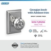 image:imageSchlage F40 GEO 622 ADD Georgian Door Knob with Addison Trim Bed amp Bath Privacy Lock Matte BlackBright Chrome